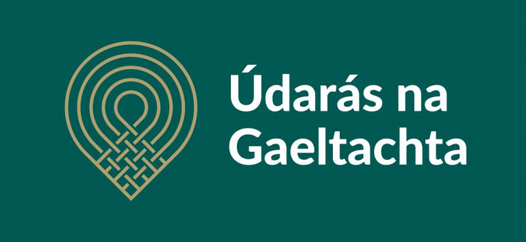 Údaras na Gaeltachta logo with green background