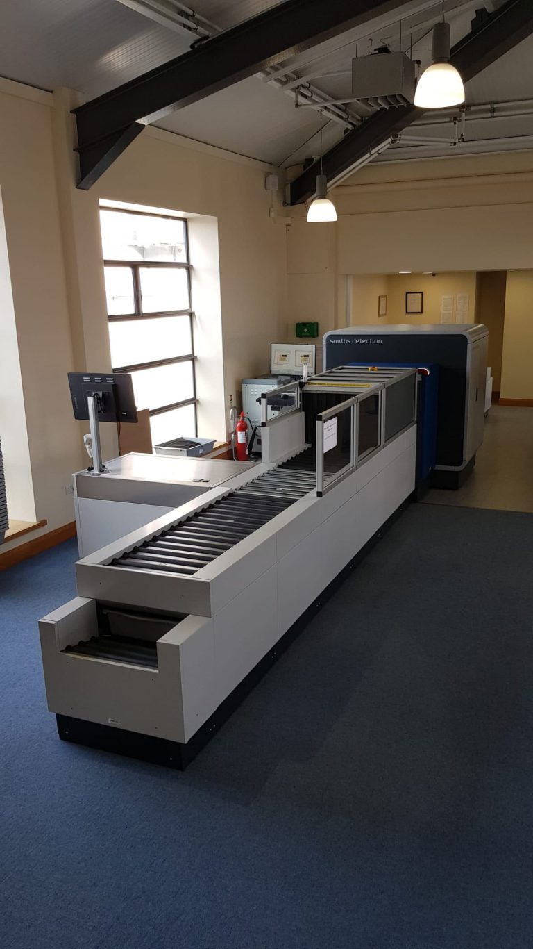 Smiths Detection HI-SCAN 6040 CTiXscanner in Donegal Airport's departures lounge